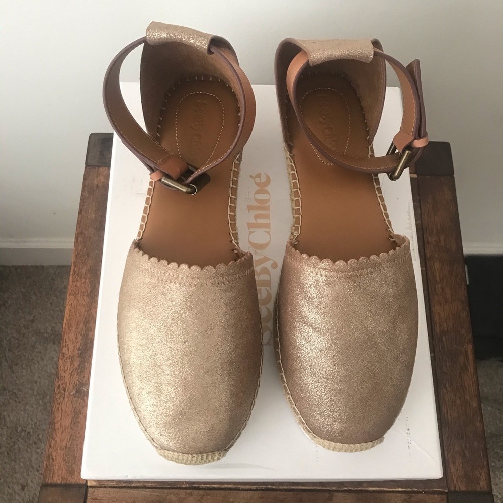 See by Chloe Gold Espadrilles
